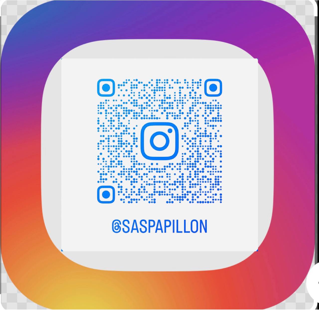 QR Code Instagram @saspapillon