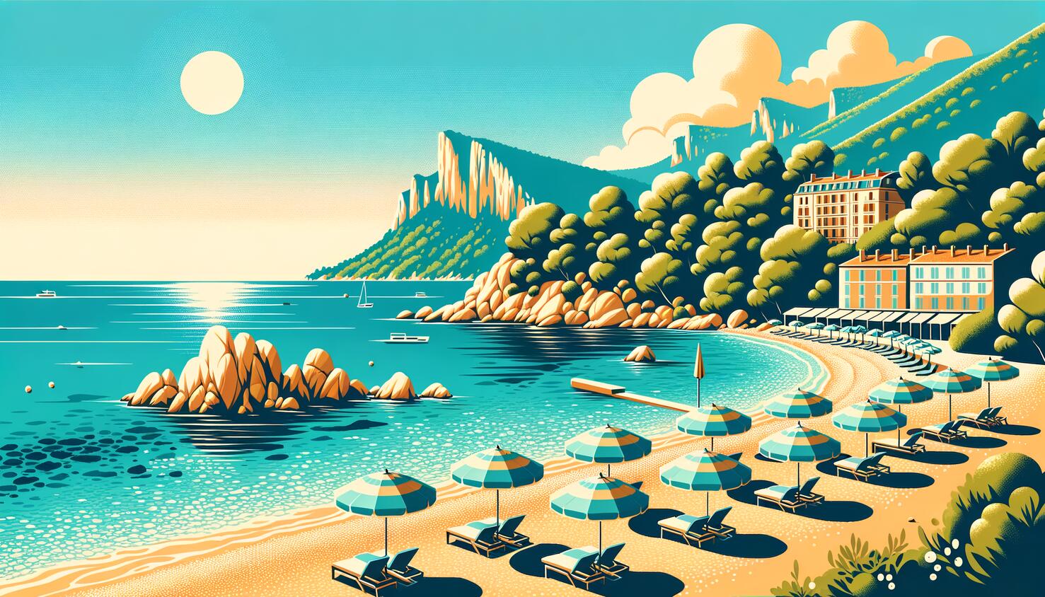 Plage Mala Cap d'Ail eaux turquoise Méditerranée