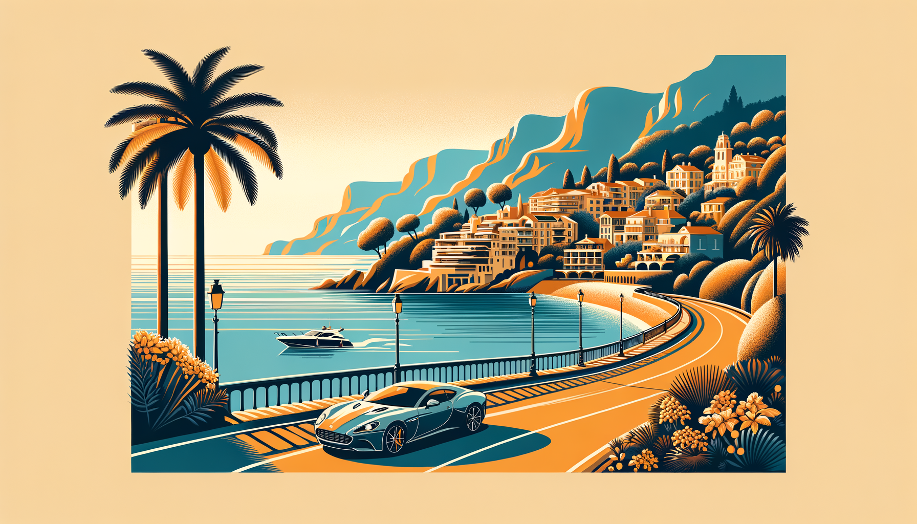 Trajet Cap d'Ail Monaco le long de la Côte d'Azur